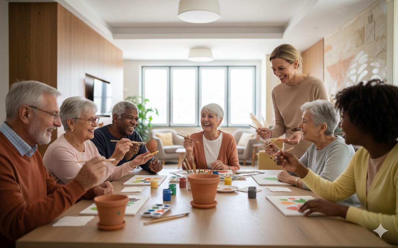 Conseiller empathique discutant avec une famille